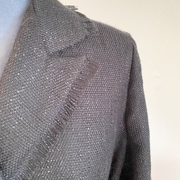Bishop + Young Frayed Edge Belted Blazer - Picture 3 of 11